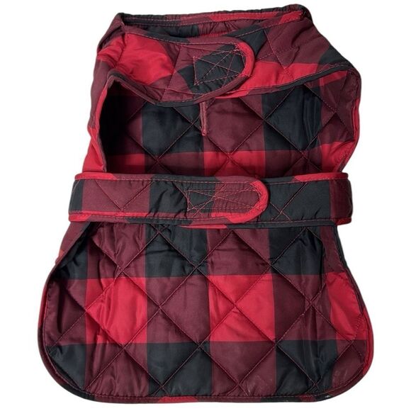 St.John’s Bark Red Plaid Dog Jacket. Size Medium. - Picture 3 of 7